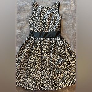 Black and Silver A-Line Holiday Dress